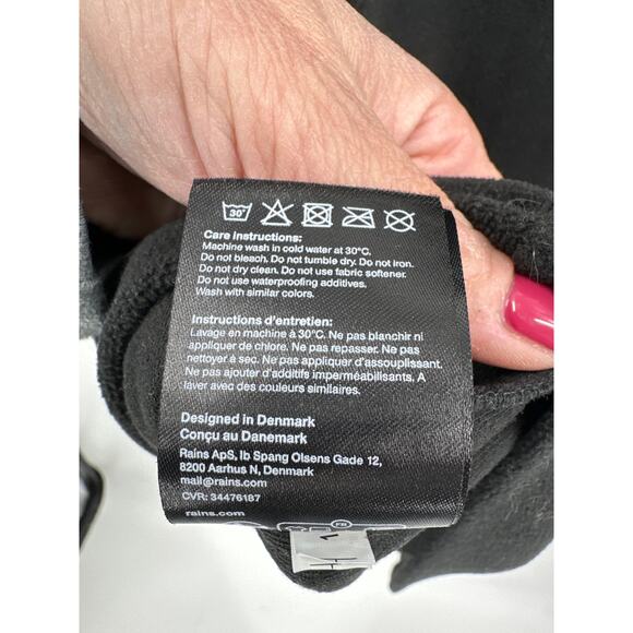 Rains Addis Fleece Half Zip in Black Unisex Size large - Picture 7 of 8